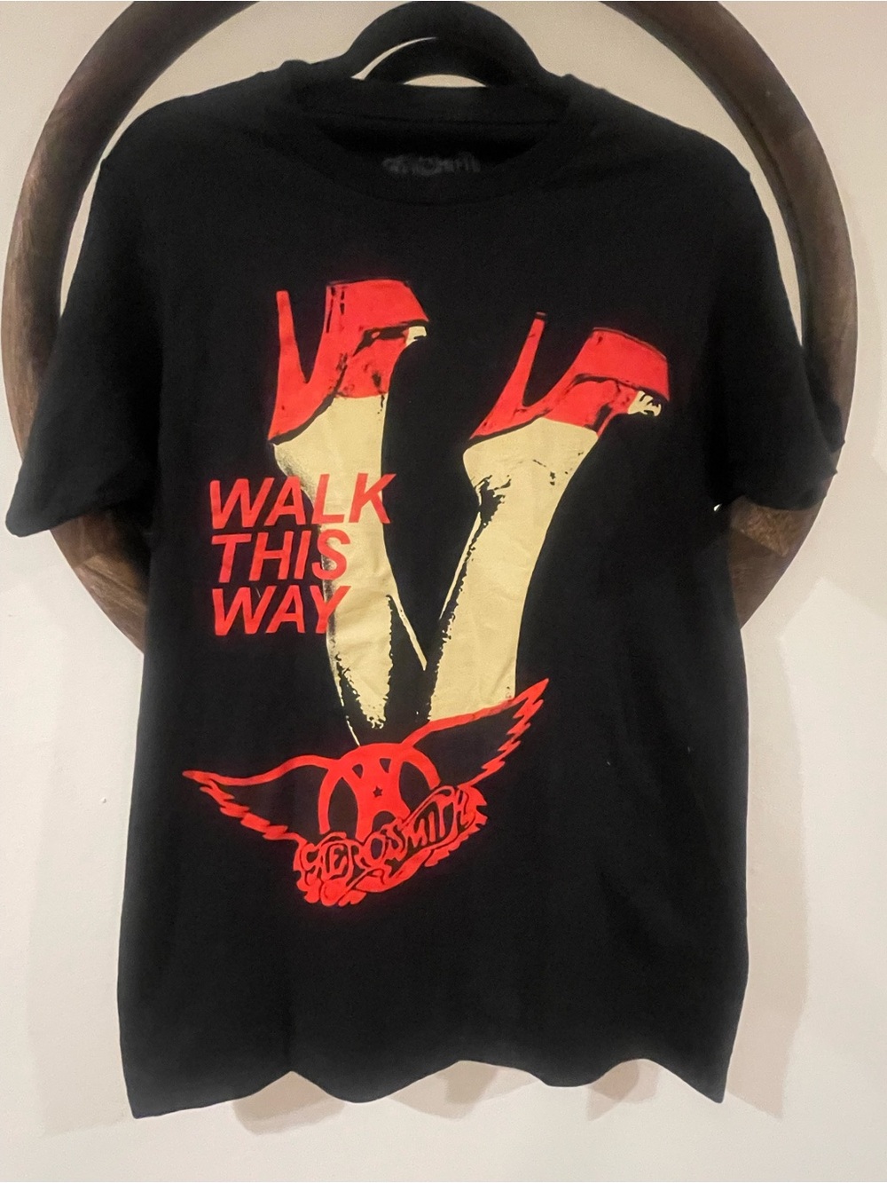 Aerosmith 'Walk This Way' Black Graphic Tee